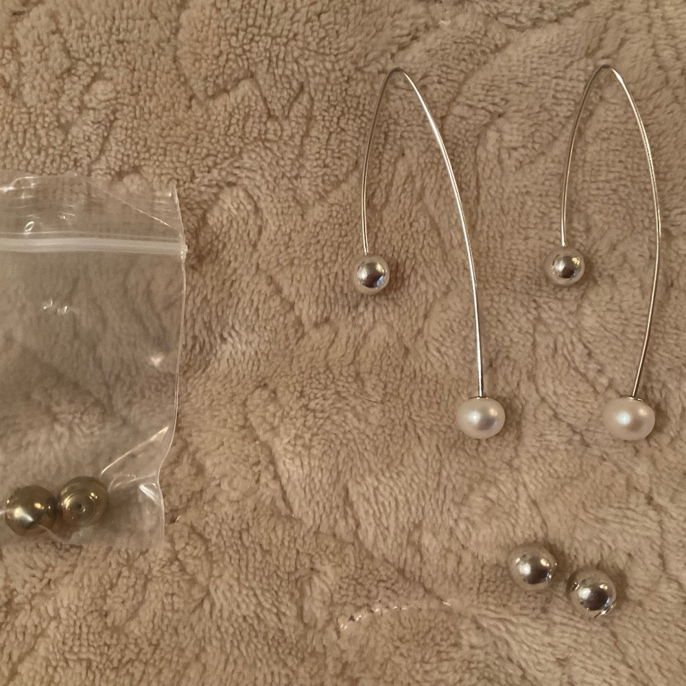 Silpada interchangeable drop earrings - new